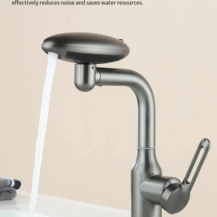 360° Rotation Modern Multifunctional Waterfall intelligent Bathroom Faucet 4 Water Outlet Mode Hot & Cold Water kitchen Faucet