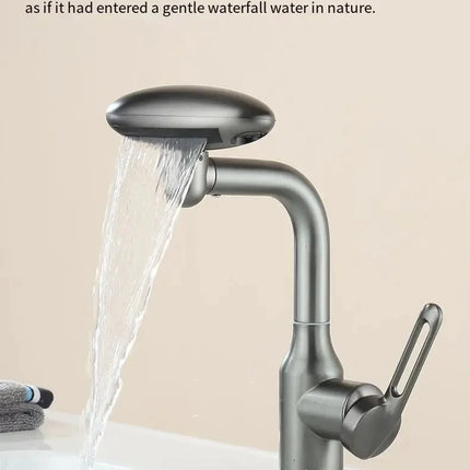 360° Rotation Modern Multifunctional Waterfall intelligent Bathroom Faucet 4 Water Outlet Mode Hot & Cold Water kitchen Faucet