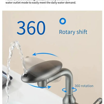 360° Rotation Modern Multifunctional Waterfall intelligent Bathroom Faucet 4 Water Outlet Mode Hot & Cold Water kitchen Faucet